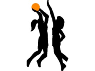 Sticker Custom Preview Image #123123 Sports Silhouettes Basketball Players2