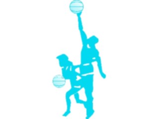 Sticker Custom Preview Image #123124 Sports Silhouettes Basketball Players3