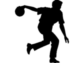 Sticker Custom Preview Image #123132 Sports Silhouettes Bowler3