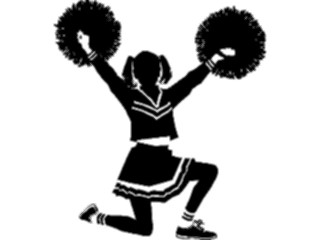 Sticker Custom Preview Image #123145 Sports Silhouettes Cheerleader