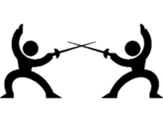 Sticker Custom Preview Image #123175 Sports Silhouettes Fencing5