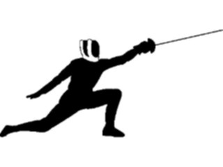 Sticker Custom Preview Image #123176 Sports Silhouettes Fencing6