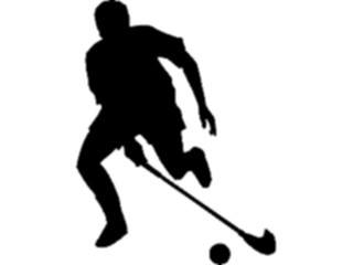 Sticker Custom Preview Image #123180 Sports Silhouettes Field Hockey Player