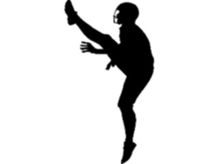 Sticker Custom Preview Image #123182 Sports Silhouettes Football Kicker