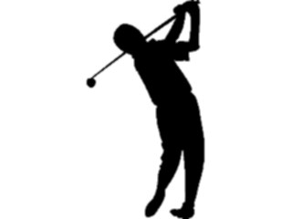 Sticker Custom Preview Image #123186 Sports Silhouettes Golfer01