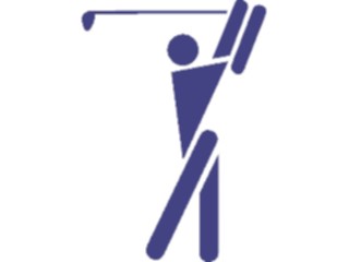 Sticker Custom Preview Image #123188 Sports Silhouettes Golfer03