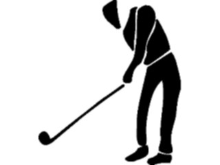 Sticker Custom Preview Image #123196 Sports Silhouettes Golfer11