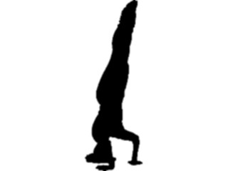 Sticker Custom Preview Image #123221 Sports Silhouettes Headstand2