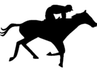 Sticker Custom Preview Image #123224 Sports Silhouettes Horse Racing2