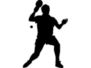 Sticker Custom Preview Image #123265 Sports Silhouettes Ping Pong Player