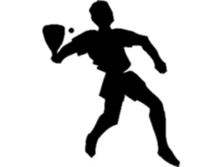 Sticker Custom Preview Image #123267 Sports Silhouettes Racquetball Player