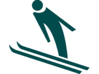 Sticker Custom Preview Image #123273 Sports Silhouettes Ski Jump