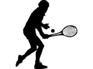 Sticker Custom Preview Image #123389 Sports Silhouettes Tennis1