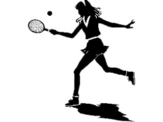 Sticker Custom Preview Image #123391 Sports Silhouettes Tennis3