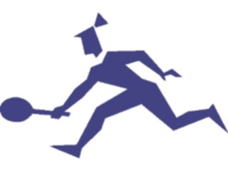 Sticker Custom Preview Image #123398 Sports Silhouettes Tennis Player3