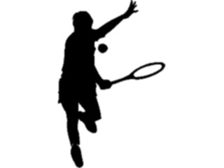 Sticker Custom Preview Image #123400 Sports Silhouettes Tennis Player5