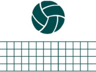 Sticker Custom Preview Image #123405 Sports Silhouettes Volleyball Net