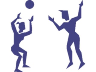 Sticker Custom Preview Image #123409 Sports Silhouettes Volleyball Set