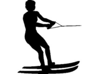 Sticker Custom Preview Image #123411 Sports Silhouettes Water Skiing2