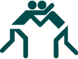 Sticker Custom Preview Image #123413 Sports Silhouettes Wrestling2