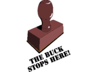 Sticker Custom Preview Image #124520 Stamps Rubber Stamps The Buck Stops Here