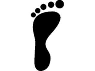 Sticker Custom Preview Image #125327 Symbols People Footprint Left