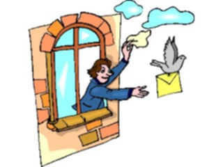 Sticker Custom Preview Image #126137 Technology Communication Postal Carrier Pigeon