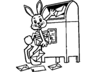 Sticker Custom Preview Image #126213 Technology Communication Postal Mailing Letters Rabbit