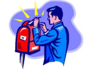 Sticker Custom Preview Image #126215 Technology Communication Postal Man Mailing Letter1