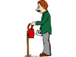 Sticker Custom Preview Image #126216 Technology Communication Postal Man Mailing Letter2