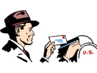 Sticker Custom Preview Image #126217 Technology Communication Postal Man Mailing Letter3