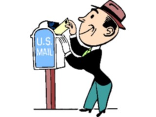 Sticker Custom Preview Image #126218 Technology Communication Postal Man Mailing Letter4
