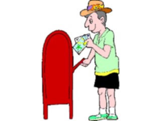 Sticker Custom Preview Image #126219 Technology Communication Postal Man Mailing Postcards