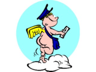 Sticker Custom Preview Image #126244 Technology Communication Postal Postal Carrier Cherub