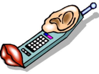 Sticker Custom Preview Image #126615 Technology Communication Telephone F A X Phonewith Ear Lips