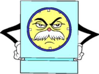 Sticker Custom Preview Image #126942 Time Clock Angry