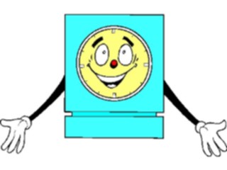 Sticker Custom Preview Image #126944 Time Clock Cheerful
