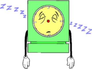 Sticker Custom Preview Image #126961 Time Clock Sleeping