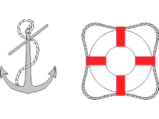 Sticker Custom Preview Image #129036 Transportation Boats Ships Anchor Life Preserver