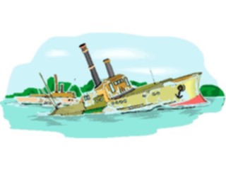 Sticker Custom Preview Image #129203 Transportation Boats Ships Riverboat Sinking