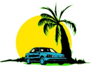 Sticker Custom Preview Image #129809 Transportation Cars Trucks Car Palm Tree