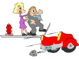 Sticker Custom Preview Image #130370 Transportation Cartoons Almost Run Over