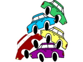 Sticker Custom Preview Image #130420 Transportation Cartoons Car Pileup