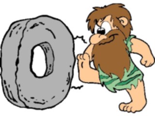Sticker Custom Preview Image #130585 Transportation Cartoons Cavemanwith Rock Wheel1