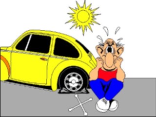 Sticker Custom Preview Image #130609 Transportation Cartoons Flat Tire