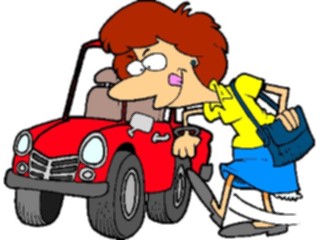 Sticker Custom Preview Image #130673 Transportation Cartoons Kicking Tire