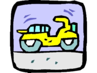 Sticker Custom Preview Image #130687 Transportation Cartoons Moped1