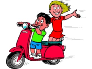 Sticker Custom Preview Image #130693 Transportation Cartoons Motor Scooter Kids