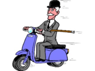 Sticker Custom Preview Image #130695 Transportation Cartoons Motor Scooter Man2