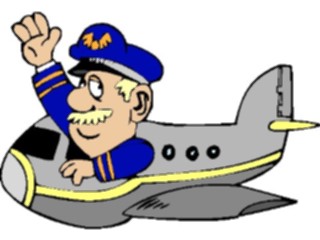 Sticker Custom Preview Image #130740 Transportation Cartoons Plane Pilot